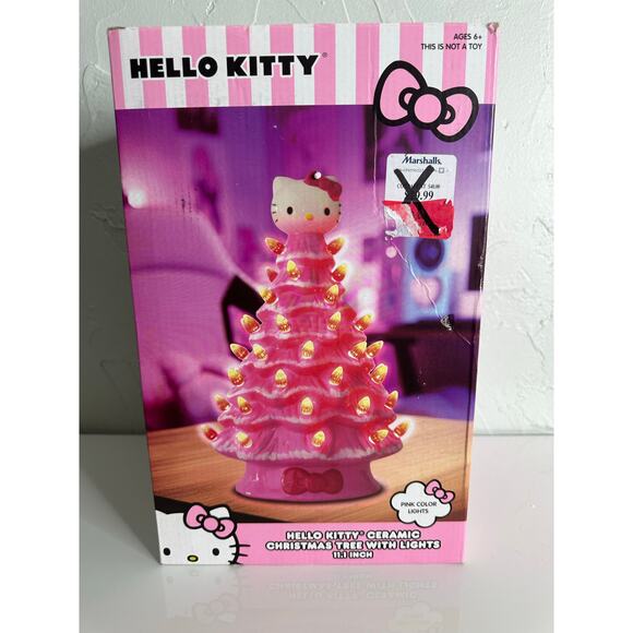 Hello Kitty Ceramic Christmas Tree With Lights - Picture 3 of 5